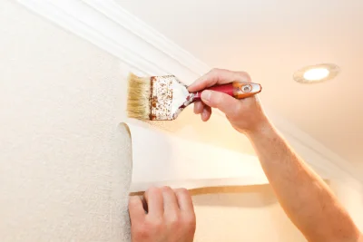 Pose de papier peint à la Vôge-les-Bains — revêtements muraux et toiles de verre